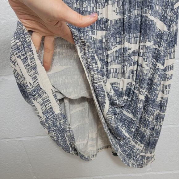 Daisy Fuentes Night Tide Print Dress Short Sleeve Day Dress Small 502 - Picture 6 of 10